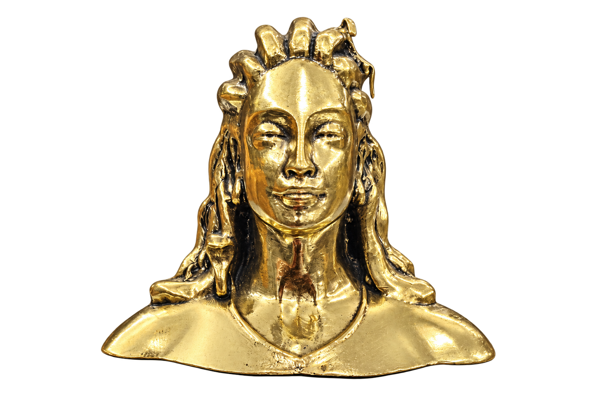 Brass Shiva bust